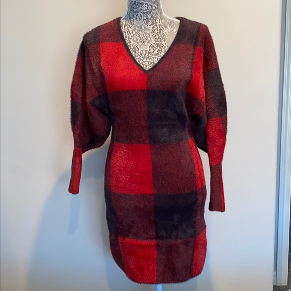H&M Red Plaid Dress